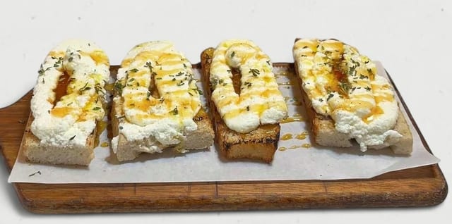 Whipped Ricotta Crostini.